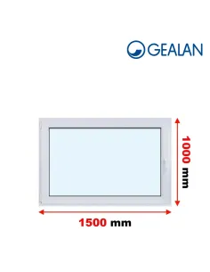 Okno PCV 150 x 100 cm Rozwierno-Uchylne Dwuszybowe Gealan S 8000