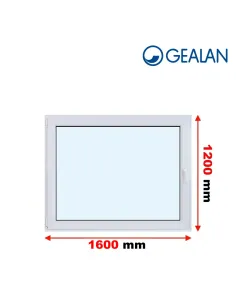 Okno PCV 160 x 120 cm Rozwierno-Uchylne Dwuszybowe Gealan S 8000