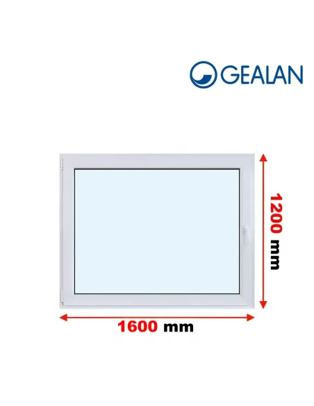 Okno PCV 160 x 120 cm Rozwierno-Uchylne Dwuszybowe Gealan S 8000