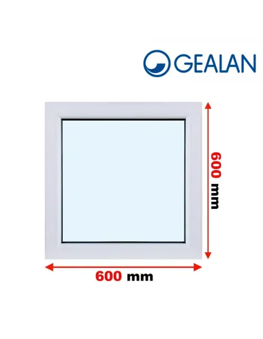 Okno PCV 60 x 60 cm FIX Dwuszybowe Gealan S 8000