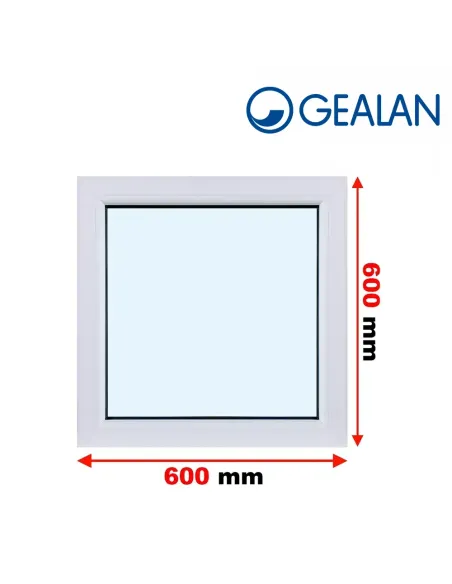 Okno PCV 60 x 60 cm FIX Dwuszybowe Gealan S 8000