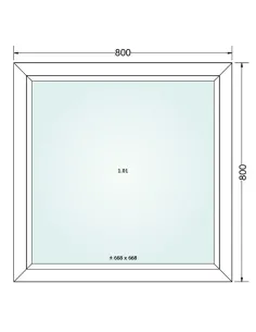 Okno PCV 80 x 80 cm FIX Dwuszybowe Gealan S 8000 2
