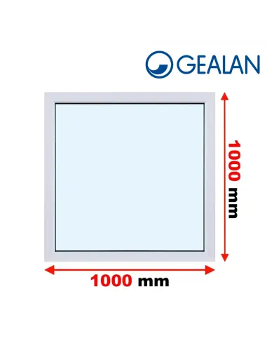 Okno PCV 100 x 100 cm FIX Dwuszybowe Gealan S 8000
