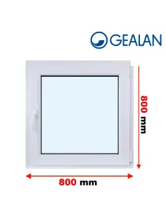 Okno PCV 80 x 80 cm Rozwierno-Uchylne Dwuszybowe Gealan S 8000