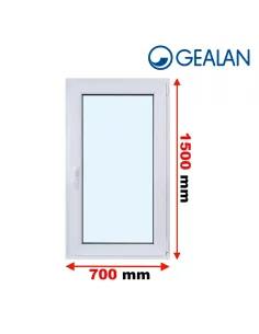 Okno PCV 70 x 150 cm Rozwierno-Uchylne Dwuszybowe Gealan S 8000
