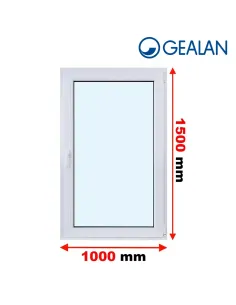 Okno PCV 100 x 150 cm Rozwierno-Uchylne Dwuszybowe Gealan S 8000