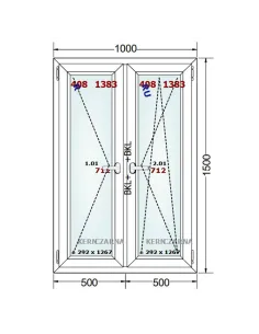 Okno PCV 100 x 150 cm Rozwierno-Uchylne Dwuszybowe Gealan S 8000 2