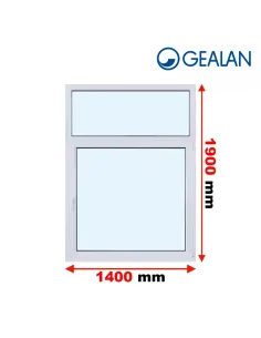 Okno PCV 140 x 190 cm FIX-Rozwierno-Uchylne Dwuszybowe Gealan S 8000