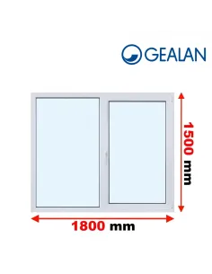 Okno PCV 180 x 150 cm FIX-Rozwierno-Uchylne Dwuszybowe Gealan S 8000