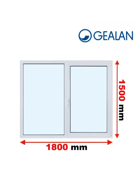 Okno PCV 180 x 150 cm FIX-Rozwierno-Uchylne Dwuszybowe Gealan S 8000