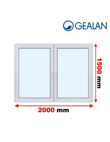 Okno PCV 200 x 150 cm Rozwierne-Rozwierno-Uchylne Dwuszybowe Gealan S 8000