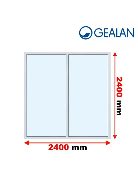 Okno PCV 240 x 240 cm FIX-FIX Dwuszybowe Gealan S 8000