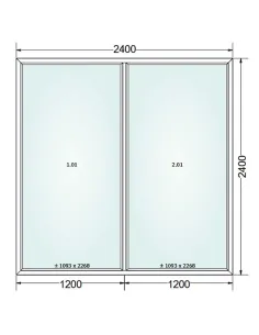 Okno PCV 240 x 240 cm FIX-FIX Dwuszybowe Gealan S 8000 2
