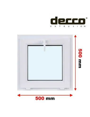 Okno PCV 60x60 cm Uchylne Dwuszybowe Decco EkoSun 6