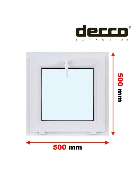 Okno PCV 60x60 cm Uchylne Dwuszybowe Decco EkoSun 6