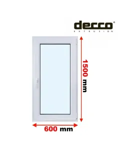 Okno PCV 60x150 cm Rozwierne Dwuszybowe Decco EkoSun 6