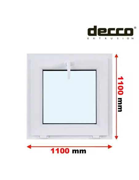 Okno PCV 110x110 cm Uchylne Dwuszybowe Decco EkoSun 6