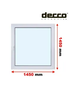 Okno PCV 145x145 cm Rozwierne Dwuszybowe Decco EkoSun 6