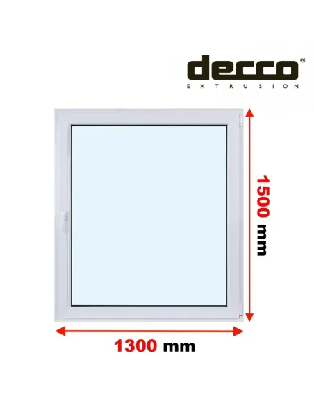 Okno PCV 130x150 cm Rozwierne Dwuszybowe Decco EkoSun 6