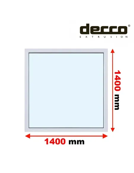 Okno PCV 140x140 cm FIX (Stałe) Dwuszybowe Decco EkoSun 6
