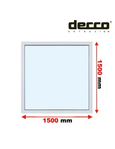 Okno PCV 150x150 cm FIX (Stałe) Dwuszybowe Decco EkoSun 6