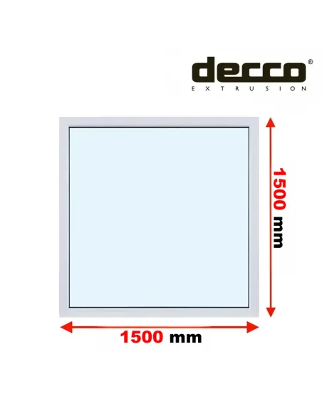 Okno PCV 150x150 cm FIX (Stałe) Dwuszybowe Decco EkoSun 6