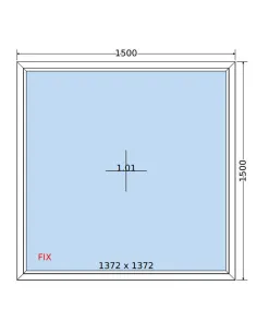 Okno PCV 150x150 cm FIX (Stałe) Dwuszybowe Decco EkoSun 6 2