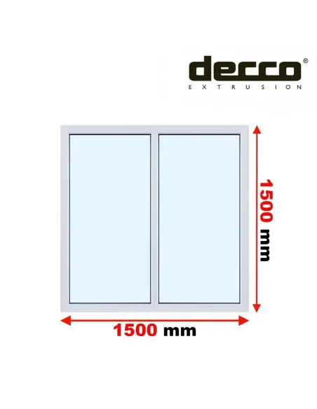 Okno PCV 150x150 cm FIX-FIX (Stałe) Dwuszybowe Decco EkoSun 6