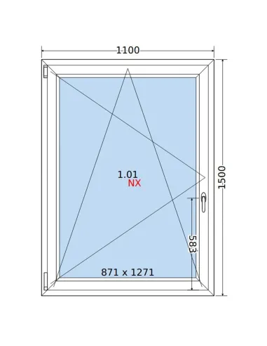 Okno PCV 110x150 cm Rozwierno-Uchylne Dwuszybowe Decco EkoSun 6