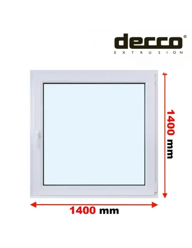 Okno PCV 140x140 cm Rozwierno-Uchylne Dwuszybowe Decco EkoSun 6