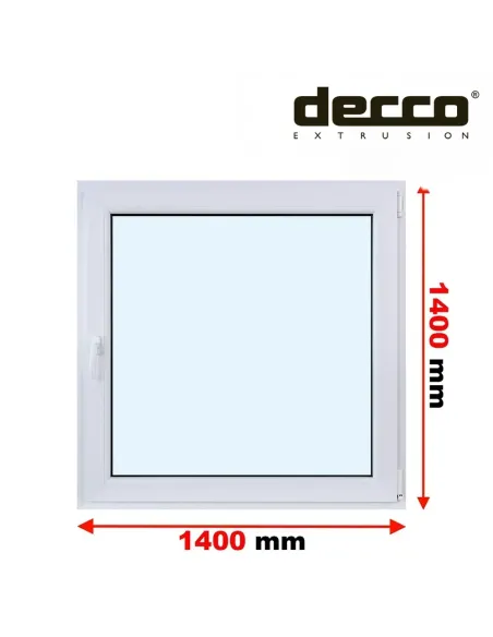 Okno PCV 140x140 cm Rozwierno-Uchylne Dwuszybowe Decco EkoSun 6