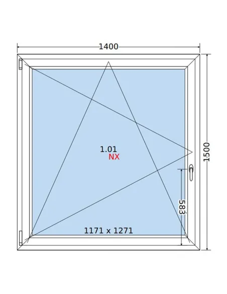 Okno PCV 140x150 cm Rozwierno-Uchylne Dwuszybowe Decco EkoSun 6