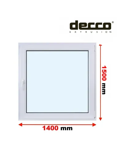 Okno PCV 140x150 cm Rozwierno-Uchylne Dwuszybowe Decco EkoSun 6