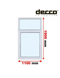 Okno PCV 110x190 cm FIX-Rozwierno-Uchylne Dwuszybowe Decco EkoSun 6