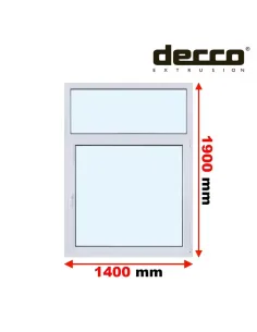 Okno PCV 140x190 cm FIX-Rozwierno-Uchylne Dwuszybowe Decco EkoSun 6