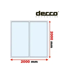 Okno PCV 200x200 cm FIX-FIX (Stałe) Dwuszybowe Decco EkoSun 6