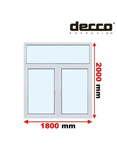 Okno PCV 180x200 cm FIX-Rozwierne-Rozwierno-Uchylne Dwuszybowe Decco EkoSun 6
