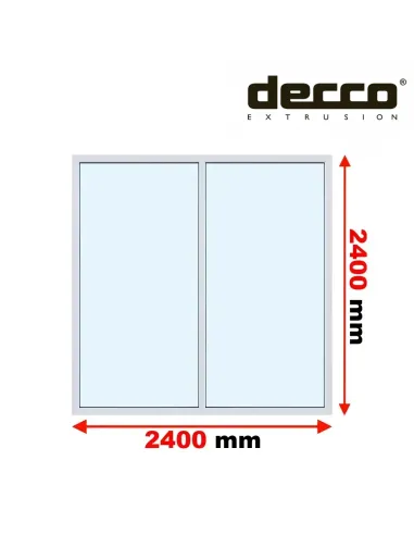 Okno PCV 240x240 cm FIX-FIX (Stałe) Dwuszybowe Decco EkoSun 6