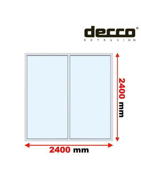 Okno PCV 240x240 cm FIX-FIX (Stałe) Dwuszybowe Decco EkoSun 6