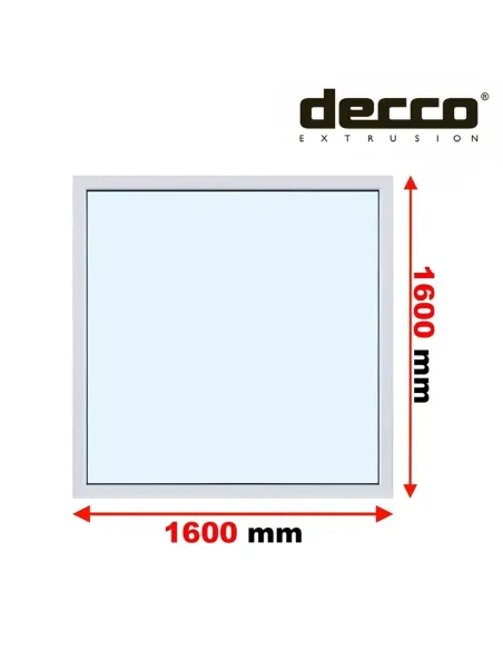 Okno PCV 160x160 cm FIX (Stałe) Dwuszybowe Decco EkoSun 6