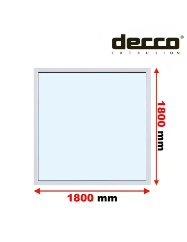 Okno PCV 180x180 cm FIX (Stałe) Dwuszybowe Decco EkoSun 6