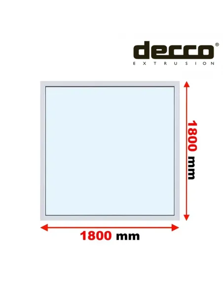 Okno PCV 180x180 cm FIX (Stałe) Dwuszybowe Decco EkoSun 6
