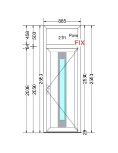 Drzwi Zewnętrzne PVC 88,5 x 255 cm - Białe - Roziwerne 2
