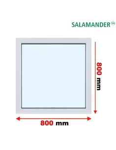 Okno PCV 80 x 80 cm FIX (Stałe) Trzyszybowe Salamander BluEvolution 82