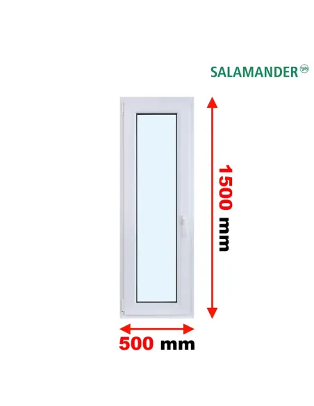 Okno PCV 50 x 150 cm Rozwierno-Uchylne Trzyszybowe Salamander BluEvolution 82