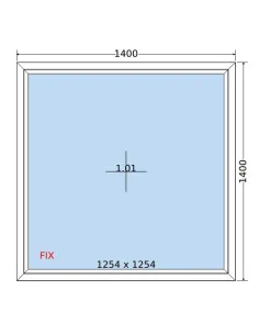 Okno PCV 140 x 140 cm FIX (Stałe) Trzyszybowe Salamander BluEvolution 82 2