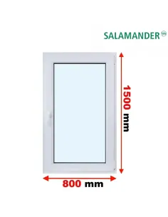 Okno PCV 80 x 150 cm Rozwierno-Uchylne Trzyszybowe Salamander BluEvolution 82