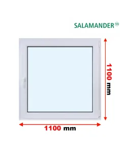 Okno PCV 110 x 110 cm Rozwierno-Uchylne Trzyszybowe Salamander BluEvolution 82