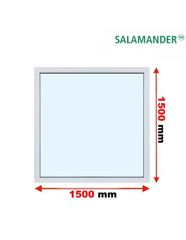Okno PCV 150 x 150 cm FIX (Stałe) Trzyszybowe Salamander BluEvolution 82