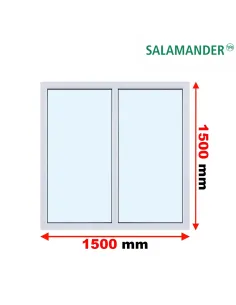 Okno PCV 150 x 150 cm FIX-FIX (Stałe) Trzyszybowe Salamander BluEvolution 82